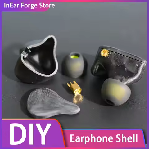 3D Printed Resin IEM Shell DIY Kit Empty Earphone Housing With Faceplate For Audio Modification