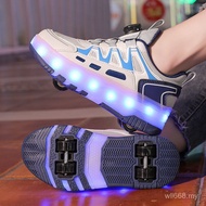 Runaway Shoes Girls Roller Skating Four-Wheel Can Walk Can Skate Male Student Eight-Wheel Shoes Chil