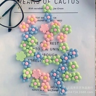 bunga telur pokok bunga hidup bunga tangan pengantin Diy Resin Accessories Macaron Color Five-Petal 