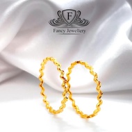 Fancy Jewellery Emas 916 Cincin Zigzag Emas 916 tulen Bajet Emas 916