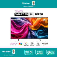 NEW 2025 Hisense ทีวี 85 นิ้ว 4K รุ่น 85E6Q 4K Ultra HD Smart TV Voice Control WIFI Build in Netflix