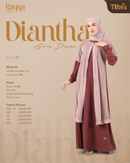 TERMURAH GAMIS SARIMBIT 2024 NIBRAS TERBARU RAYYA DIANTHA PLUM