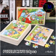 24pcs Wooden Puzzle Jigsaw Puzzle Toys