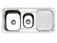 SPECIAL PROMOTION - CAM STAINLESS STEEL KITCHEN SINK 1 1/2 BOWL (INSET) - AHI150BW 1000X 480 X180mm