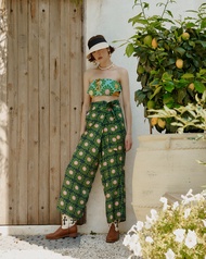 Sue.loveseveryday Kanom Tom Wrap Pants - กางเกงฟรีไซส์ลายลายขนมต้ม