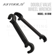 KI-TOOLS DOUBLE VALVE WHEEL WRENCH / DOUBLE END VALVE SPANNER 6 INCHE /8 INCHES (MODEL : KI-DVW200 /