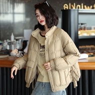 Short Down Jacket Coat Women Stand Collar Short Winter Coat Women Korean Version Large Size White Duck Down Down Jacket