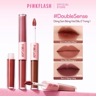 【Ready Stock】PINKFLASH #DoubleSense 2 In 1 Dual-ended Liquid Matte Lipstick Velvet Liptint Lightweig