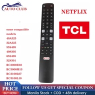 New RM-L1508+ TCL Remote Control RC802N RC901V For TCL Smart TV Netflix BRC802N 40A325 / 32A325 / 55S405 / 40S305 / 65S405 / 32S301 RC3000E02 / RC3000M13 / RC3100L07 / RC3100L10