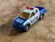 โมเดลรถเหล็ก Tomica มือสอง Mitsubishi Triton Hyper blue police08