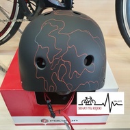 Baru!! Helm Sepeda Polygon Hoppe Black Brown. Bmx Seli Model Batok