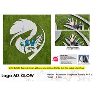 MS GLOW Logo - Material: ACP (Aluminum Composite Panel)