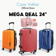 Case Valker ABS Hard Case Luggage Bag Multiple Design (24") Beg Bagasi