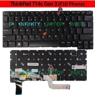 Replacement Lenovo Thinkpad T14S Gen 3 Gen 4 F10 Phone 21BR 21BS 21F7 21F6 Laptop Keyboard
