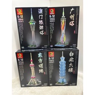City Skyline Building Blocks Small Particle Building Blocks Building Models Taipei Building Taipei 1