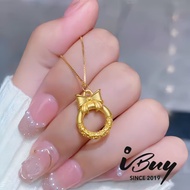 IBUY 999 Gold Bow Peace Buckle Pendant (S size) 24K (999)