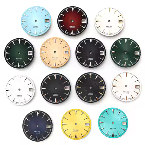 28.5mm Claw Markers Cocktail Watch Dial Radial Texture For Seiko Presage NH35 Automatic Movement Gra