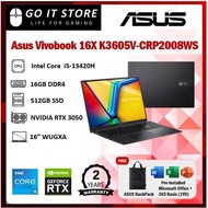 Asus Vivobook 16X K3605V-CRP2008WS 16'' WUXGA Laptop Indie Black ( i5-13420H, 16GB, 512GB SSD, RTX30