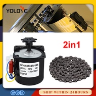 1 Set 60ktyz Synchronous Motor 220V with Gear and Chain for Egg Incubator Parts Set