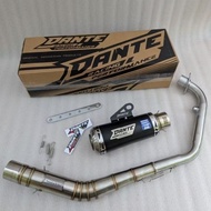 Original Dante racing exhaust type DT pro 2 Black Coating PNP Vixion cbr satria megapro tiger