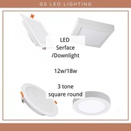 SWISS LED Surface Downlight 12w/18w  LED Downlight Lighting (Round)