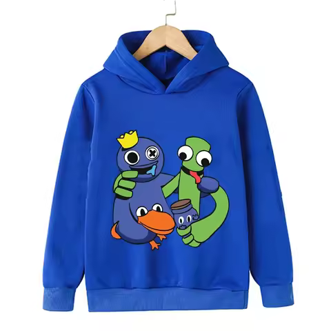 Roblox Fashion Kids Hoodie Spring Autumn Rainbow Friends Sweatshirt