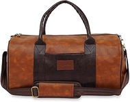 Leatherette Cabin Size Travel Duffle Bag Size: 50cm (31 Litre) Weekend Luggage Duffel Bag PU Tan Sho