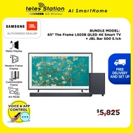 [TV BUNDLE] 65" The Frame LS03B QLED 4K Smart TV + JBL Bar 500 | Free Google nest hub