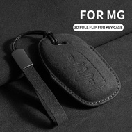 For MG 4 2023 mg4 ev MG HS GT ZS EV ZX MG5 MG6 Suede Car Remote Key Keyless Holder Fob Protector Key