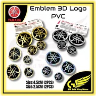 YAMAHA UNIVERSAL 3D LOGO EMBLEM PVC Y15ZR LC135  FZ150 Y16ZR ( 2 BIG 2 SMALL) HORN LOGO SIDE COVER L
