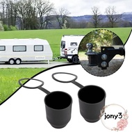 JONY 2Pcs/Set Trailer Hitch Ball Cover, Plastic Hitch Tow Bar Ball Cover, Durable Black Towing Hitch
