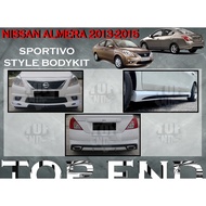 NISSAN ALMERA 2013 2014 2015 SPORTIVO FULL SET BODYKIT BUMPER SKIRT LIP FOR ALMERA FRONT SKIRT SIDE 