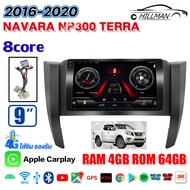 HO จอแอนดรอย 9 นิ้ว 8 core NAVARA NP300 TERRA 2016-2020 android car จอติดรถ WIFI GPS SIM Apple Carpl