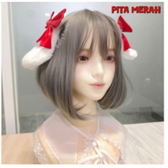 Hairclip floppy bunny ear lace lolita harajuku cosplay animal white rabbit kelinci buffy kawaii