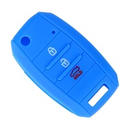 Silicone Car Key Case Shell Skin Cover Protector Black/Blue/Red For KIA Sid Rio Soul Sportage Ceed Sorento Cerato K2 K3 K4 K5 3 Buttons