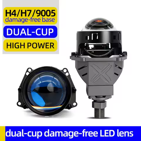 3.0-inch dual LED projector lens 6000K 4000K suitable for H4 H7 9005 9006 high and low light car hea