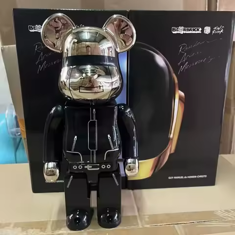Bearbrick Daft Punk 400 Joint Bright Face Violence Bear 3d Bearbrick Original Ornament Gloomy Bear S