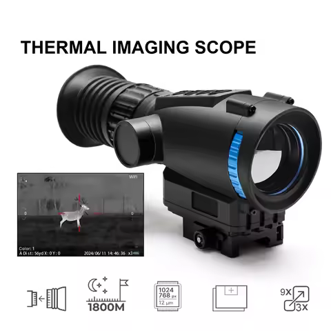 384*288 Thermal Imageing Scope Thermal Rifle Scope 35mm Lens Thermal Imager Sight with Video Rec PIP