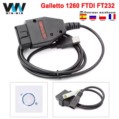 Galletto 1260 ECU Chip Tuning Tool FTDI Chip ECU Flasher Programmer Read&Write Auto OBD 2 Scanner Ca
