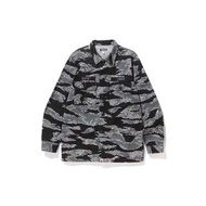 A bathing ape bape tiger camo military shirt 虎紋迷彩 軍裝襯衫 外套