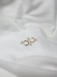 心韻耳環- 18K純金日本Akoya珍珠耳環