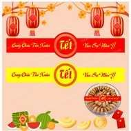 Stamp LongCNY Sealing All Things As You Wish Red Yellow Decal SealingCNY for Box Lid