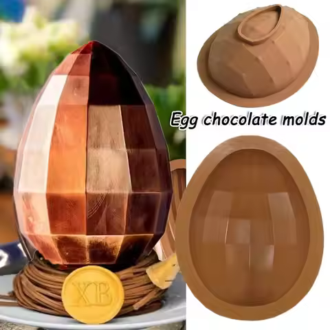 Bakeware Happy Easter Jelly Breakable Diamond Half Egg Mousse Mould Chocolate Molds Easter Egg Silic