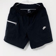 NIKE SPORTWEAR NSW WVN WOVEN SHORT CARGO STRT 休閒 慢跑 籃球 運動 抽繩 拼接 拉鍊 口袋 工裝 短褲 黑色 男版 L號 CZ9839-010 PNT-M TP0_234 #23初夏時尚 TP0_23