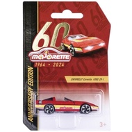 Majorette 1/64 1990 Chevrolet Corvette C4 ZR1 Red 60th Anniversary Opening Hood