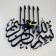 40x40cm JAM DINDING KALIMAH FRAMELESS ISLAMIC DECORATION