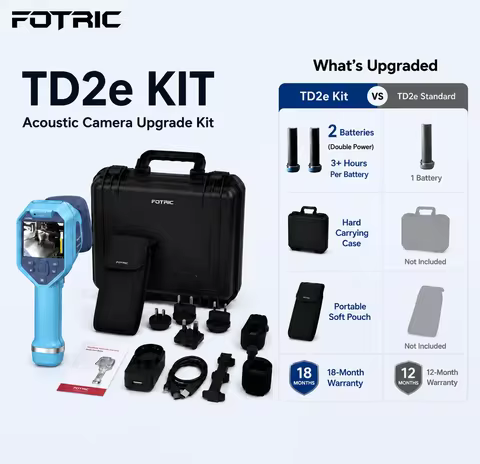 FOTRIC TD2e Kit Acoustic Imaging Camera 64 MEMS Mico 2k-100k Hz for Noise Source Locator Compressed 