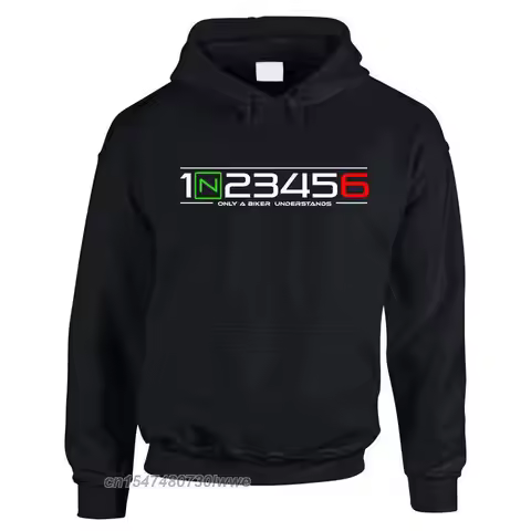 1n23456 1 N 2 3 4 5 6 Motorcycle Motorbike Gear Shift Hoodie Hooded Hoody Gears New Winter Fashion S