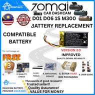 70mai 1S Battery M300 D01 D06 (COMPATIBLE) Replacement Repair 70 mai DIY Set