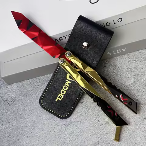 8inch Red Valorant Katana Metal Anime Cosplay Prop Sword Real Size Japanese Katana Ninja Knife Blade